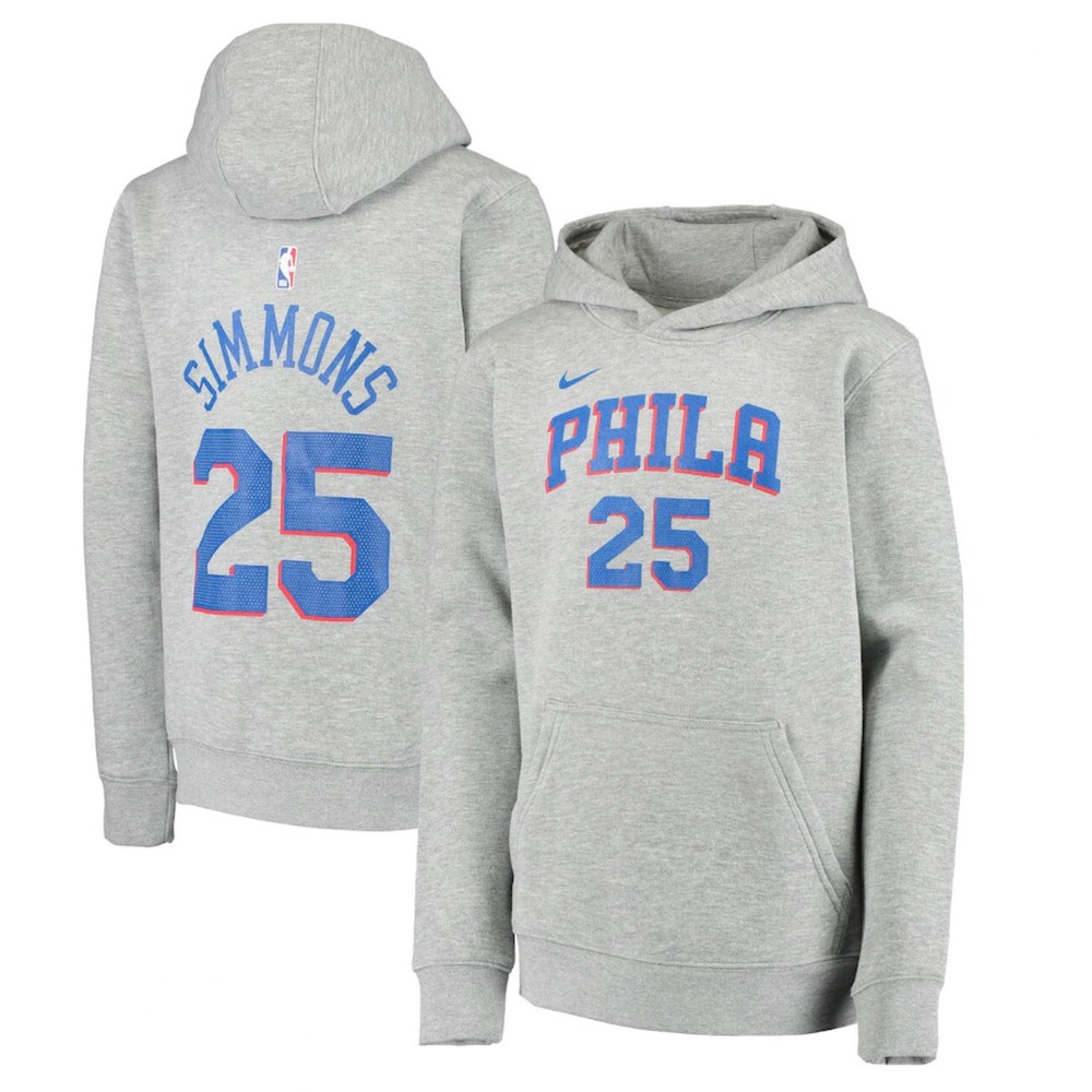 Philadelphia 76ers Nike Hoodie Youth Medium 10/12 Ben Simmons Sweatshirt